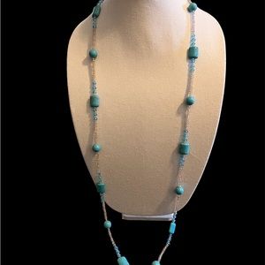 New natural turquoise with beads necklace